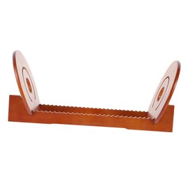 jojofuny Wooden CD Display Stand Vinyl Record Holder Desktop Storage Organizer Stylish for Home Office for Easy Access Neat Organization