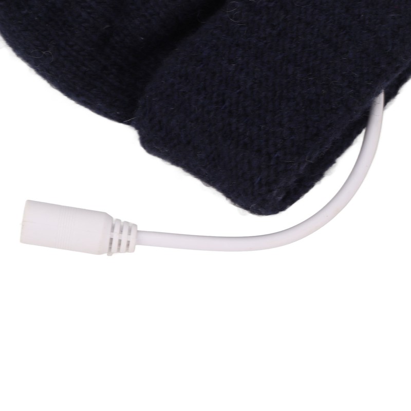 USB Heating Gloves Full Half Fingerless Knitting Double Side Warm