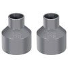 TOP-VIGOR 2Pcs PVC DWV Reducing Coupling, 25mm x 50mm Socket