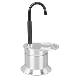 Single Tube Moka Pot 1 Cup Aluminum Alloy Spout Italian Coffee Maker, Lightweight and Portable, Works Fast, Ideal for Outdoor Parties and Travel