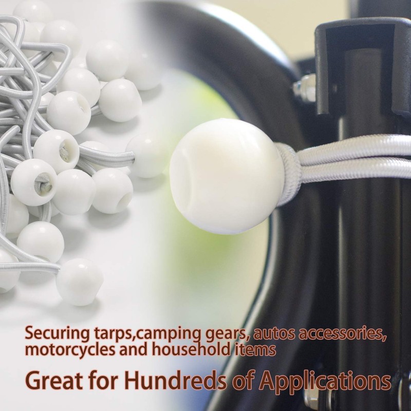 6 inch 25 Piece Heavy Duty 5mm Ball Bungee Canopy