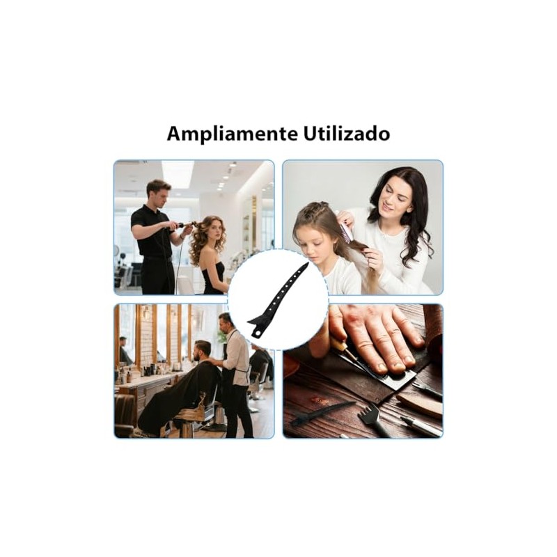 24Pzs Pinzas de Pato, Pinzas Cabello de Metal Resistente, negro