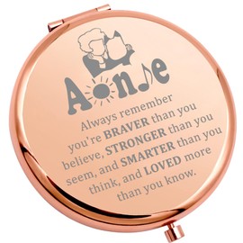 WSNANG The Musical Inspired Gift Musical Orphan Theater Travel Compact Pocket Makeup Mirror Musical Theatre Fans Gift (Anni Always Mirror)