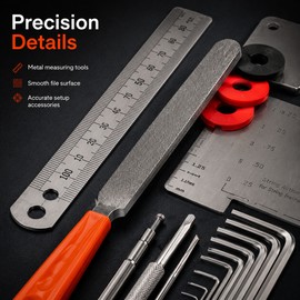 20-Piece Guitar Repair & Maintenance Tool Kit – Fret Leveling, Sanding & Setup Tools with 3-in-1 String Winder, Action Ruler and Portable Storage Case