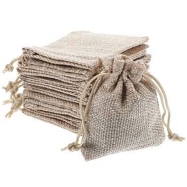 20PCS Small Burlap Bags with Drawstring 2.7 x 3.5 Inch Linen Brown Burlap Gift Bags Bag with Drawstring Gift Bag Jewelry Pouches Sacks for Christmas Wedding Party and DIY Craft Candy Packing