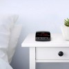 Sharp Digital Alarm Clock, SHARP, Midnight Black, Easy Controls, Red