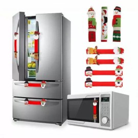 3 Pcs Christmas Refrigerator Door Handle Cover Protector Microwave Oven Decor US