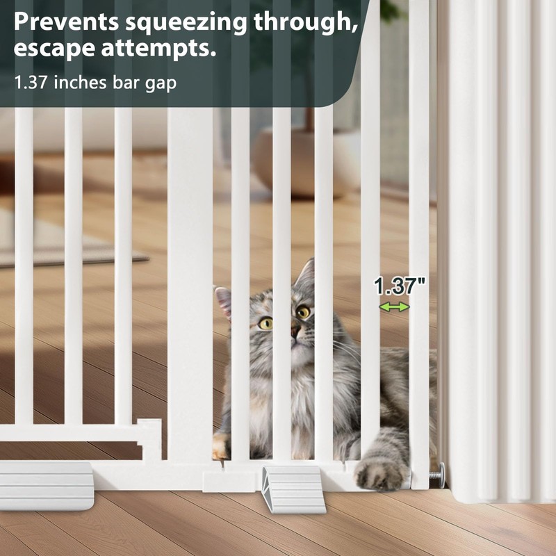 Amibud 51'' Extra Tall Cat Gate Barrier for Doorways Hallways,