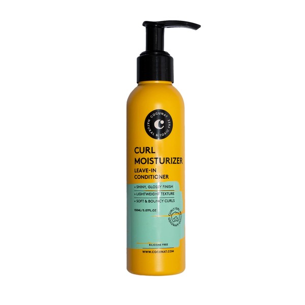COCUNAT Curl Moisturiser Leave-in Detangles, Defines and Moisturises Curls Smooth, Shiny and Gentle Curls Maximum Moisture Supply Curly Girl Method 150 ml
