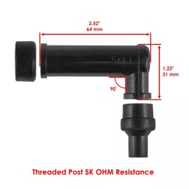 Caltric 2x Ignition Coil With Spark Plug Caps For Yamaha 3G1-82310-60-0