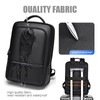 CHAO RAN Leather Laptop Backpack for Men Fit 15.6 Inch