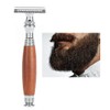 Classic Style Wooden Handle Double Blade Manual Razor for Man's