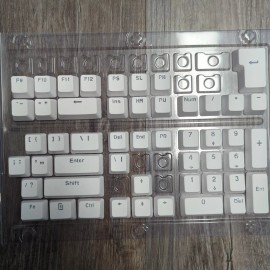 Unbranded PBT Keycaps set - works w/104 keys-full size, 87 keys-TKL, 61 keys-60% - White