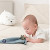 AmazingM Baby Muslin Security Blanket with Food Grade Silionce Teether,Soothe