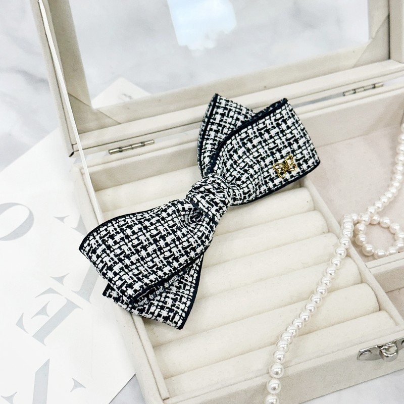 Burnaby Mono Check Twist Hairpin Pin Option / 버나비 모노