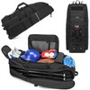 Large Rolling Baseball Catchers Gear Bag with Wheels, Wheeled Softball