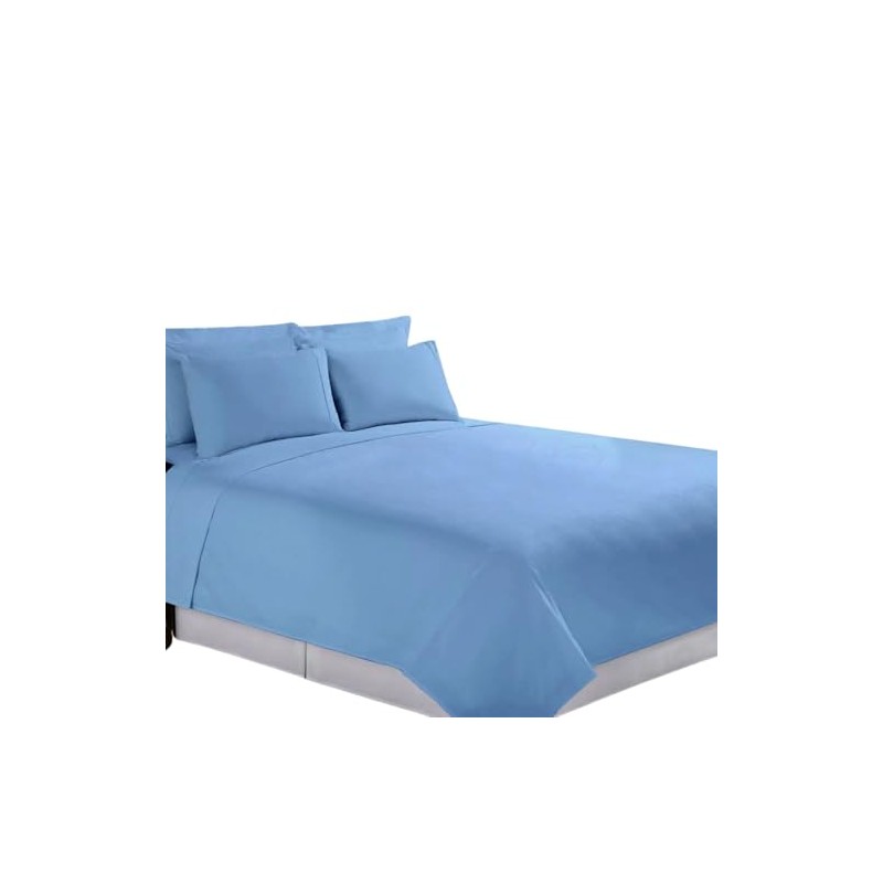 Brit Cotton - Sky Blue Super King Size Ultra-Soft Brushed