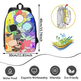 CYGMRFH Dandy Adventure School Backpack Children Lightweight Cartoon Backpack with Side Pockets Large Children's Backpack for Boys and Girls Preschool Primary School Travel