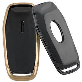 REPROTECTING TPU Key Fob Cover Compatible with Ford Edge Explorer F-150 F-250 Super Duty F-350 Super Duty Fusion Mustang Lincoln MKX (Black/Green)