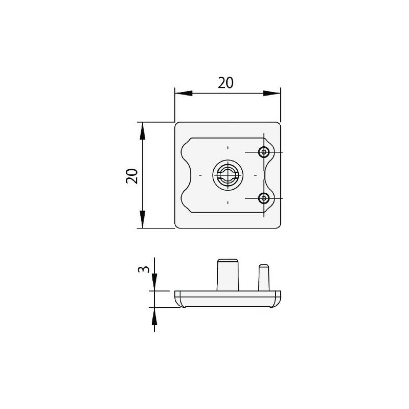 TRUSCO TSFK060 Frame Cap Lock Type 2020 Kit for TSF20