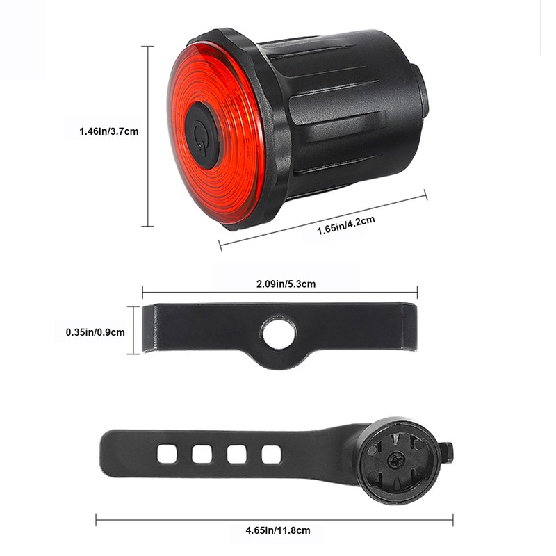 Smart Bike Tail Light Auto On/Off Rechargeable Ultra Bright IPX6