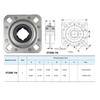 ST208-1N 1" Square Disc Harrow Flange Bearing Unit, Disc Harrow