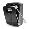 SPIKA Key Lock Box, 4 Digit Combination Extra Large Waterproof Key Storage Box, Wall Mount Outside Key Safe Box for Home, Garage