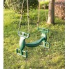 PLAYBERG Outdoor Swingset Plastic Double Glider Playground Patio 2 Person