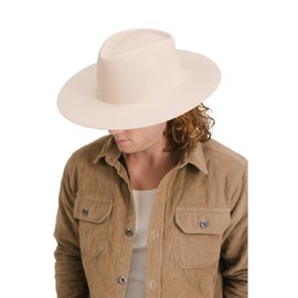 Gigi Pip Wide Brim Triangle Crown Cream XL