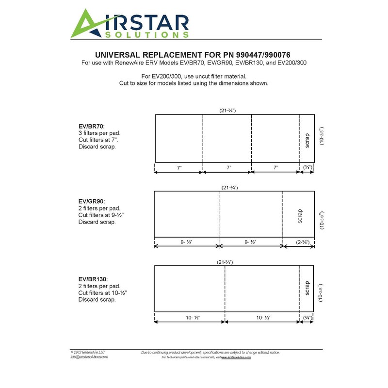 Generic (4 Pack) 9-5/8 x 10-1/2 x 1 Compatible Replacement