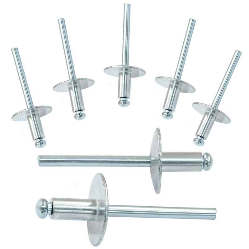 Marvexi 100 Pcs Aluminum Blind Rivet 3/16" x 3/8" Large