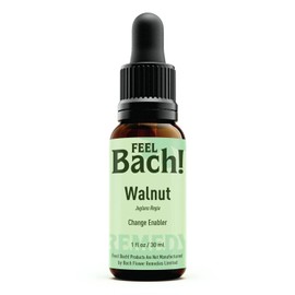 Feel Bach! Natural Homeopathic Remedy - Walnut Dropper Flower Essence for Change Enabler - Significant Shifts and New Phases of Life, Vegan, Gluten & Sugar-Free, Non-Habit Forming, 30ml (1 fl oz)