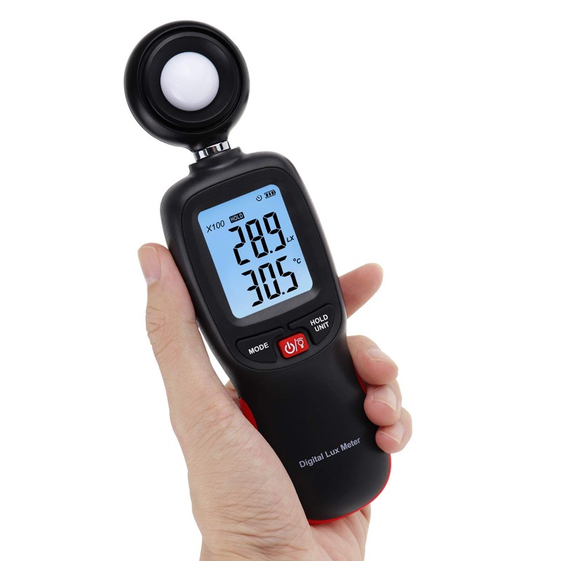 Lux Meter with Data Record, Digital Light Meter Illuminance Meter,