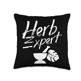 Herbs Expert Gardener Herb Seeds Spices Garden Throw Pillow