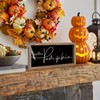 pechpell Hello Pumpkin Sign, 11.8×6 Inch Wooden Fall Decorative Signage
