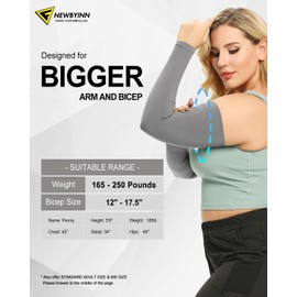 Arm Sleeves for Men Women, Size L - XL, UV Sun Protection Sleeve to Cover Tattoo, Cooling Compression Arm Cover - 2 & 4 Pairs