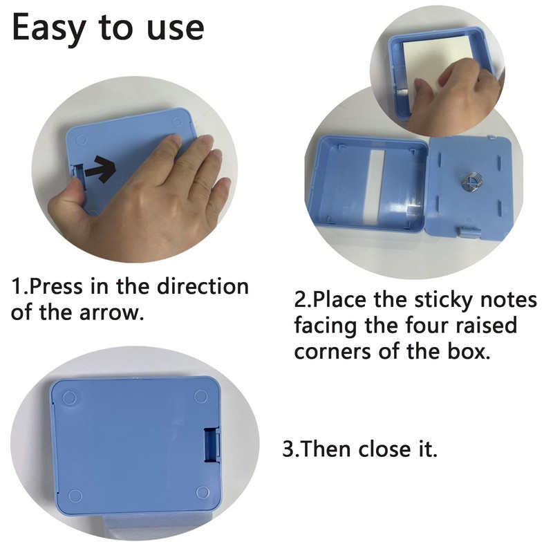 OunglyChoi Notes Dispenser, 3 x 3 inches Blue Sticky Note
