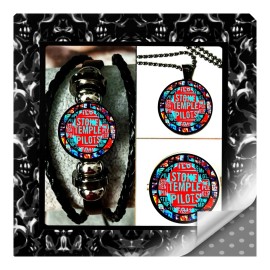 STONE TEMPLE PILOTS 90’S ROCK BAND STP BRACELET NECKLACE PIN
