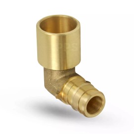 Supply Giant 5/8" PEX-A x 3/4" Male Sweat 90 Degree Elbow, No Lead Brass F1960 Adapter