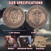 RYUKENLM Christian Knight Challenge Coin-Lion, Sword, and Shield-Symbol of Courage,