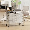 RELAX4LIFE 12-Drawer Rolling Storage Cart - Mobile Utility Cart on