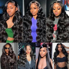 2 GS 13X6 1B BB Lace Frontal Human Hair Wig 16 Inch