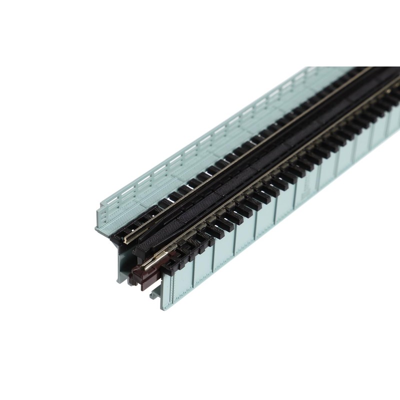 N 124mm 4-7/8" Deck Plate Girder Bridge, Gray