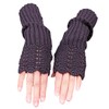 Novawo Scale Design Winter Warm Fingerless Gloves Knitted Long Arm