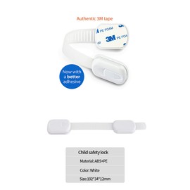 Child Safety Lock for Refrigerator, Cabinet, Drawer, Freezer & Door with 2 Extra Strong Adhesives - White by HavenHause (Pack of 4 White)