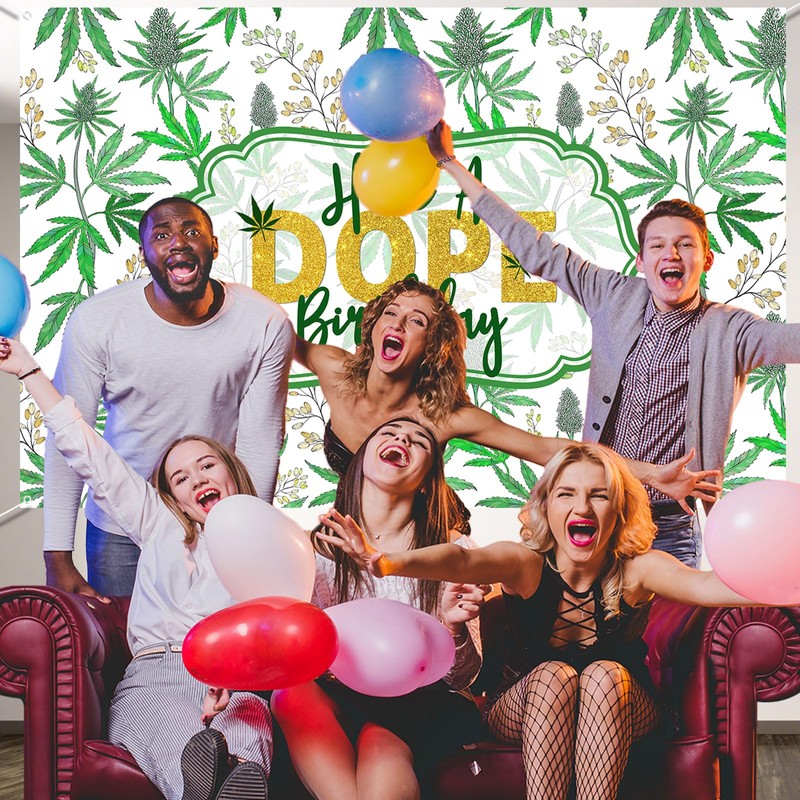 Have a Dope Birthday Backdrop, Weed Theme Birthday Party Decoration