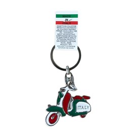 FIRENZE Italian Keyring with Italian Symbol Souvenir Collectible Unisex Multicolor One Size, Motorcycle Tricolore