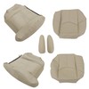 munirater 6Pcs Tan Front Leather Seat Cover Bottom and Lean