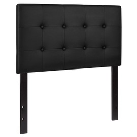 Flash Furniture Lennox Tufted Upholstered Twin Size Headboard in Black Vinyl
