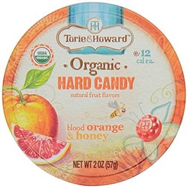 Torie & Howard Organic Hard Candy Blood Orange & Honey 2 oz. tins (a) - 2PC